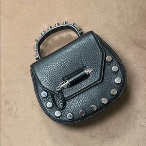 Mackage Black Mini Bag with Silver Accents